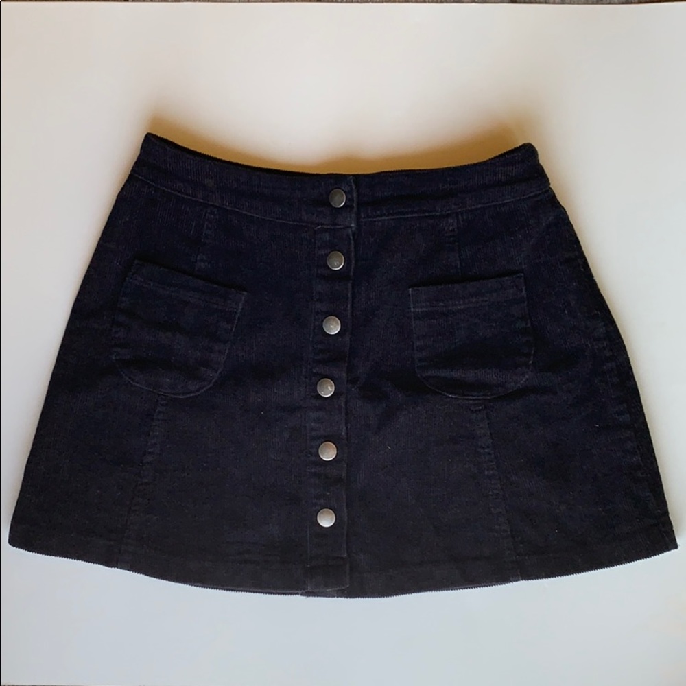 Black corduroy skirt